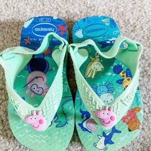 Havaianas Peppa Pig Flip Flops for babies size 17-18 infant